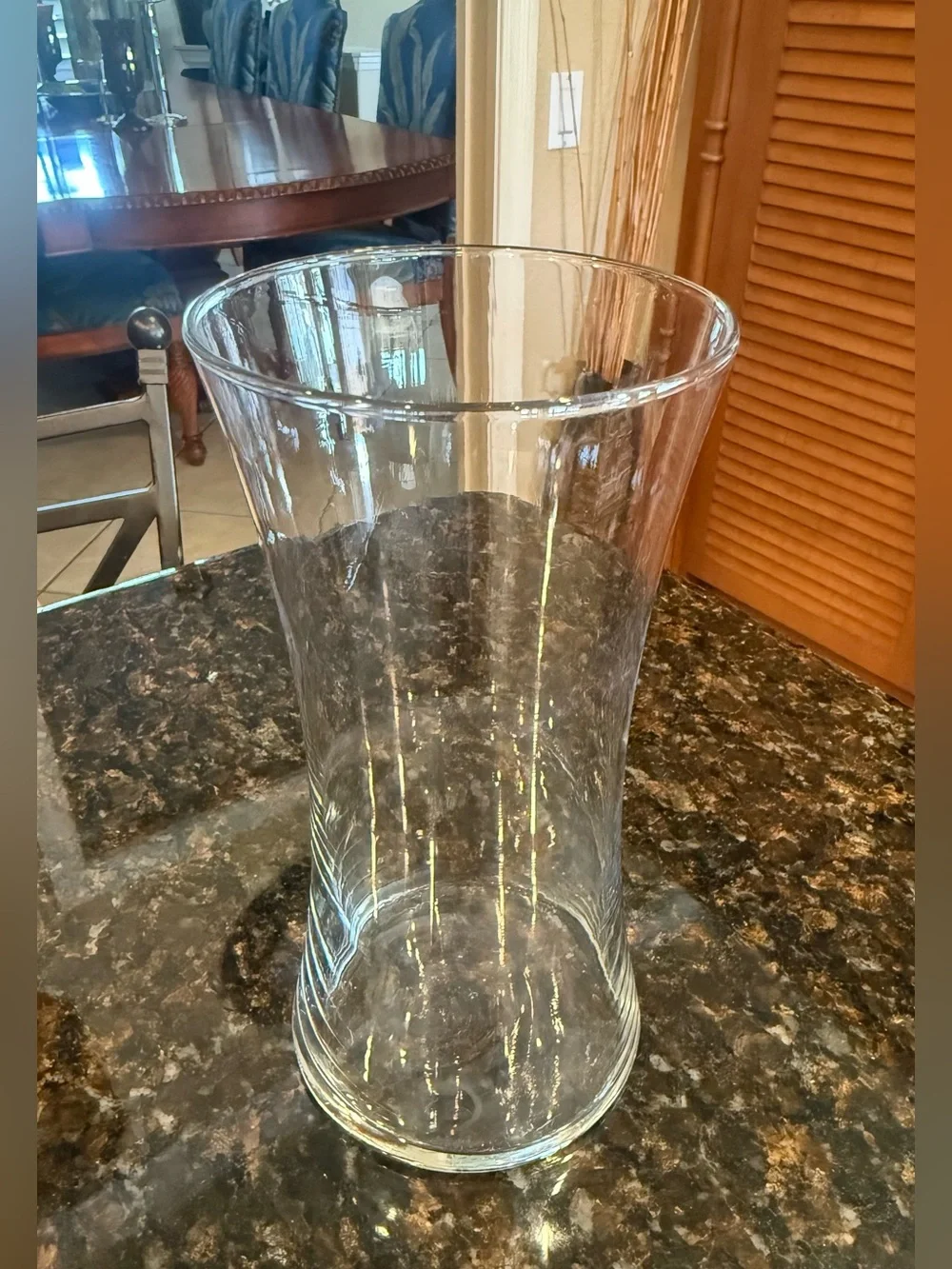 Elegant Clear Glass Hurricane Vase